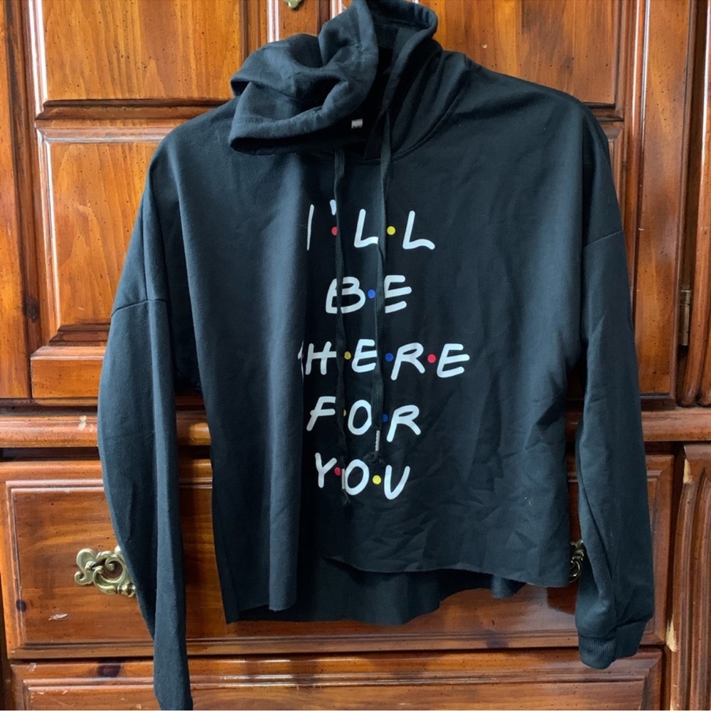 FRIENDS Cropped Hoodie I’ll Be There For You Sweatshirt M